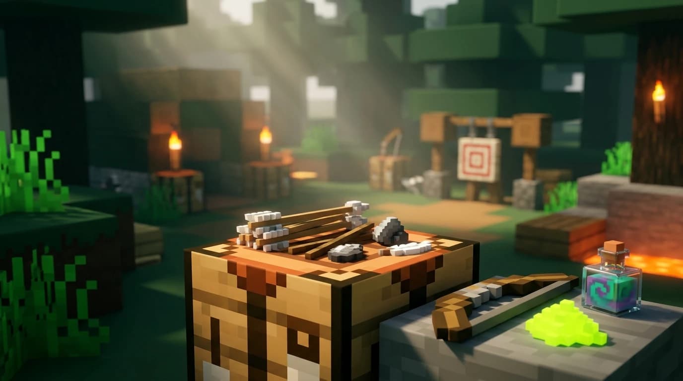 Pfeile in Minecraft herstellen: Jede Pfeilart erklärt