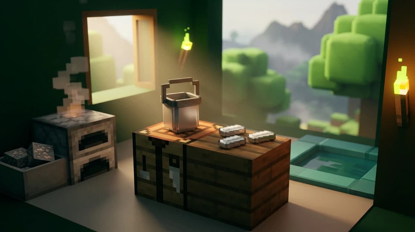 ¿Cómo hacer un cubo en Minecraft? Guía completa de la receta