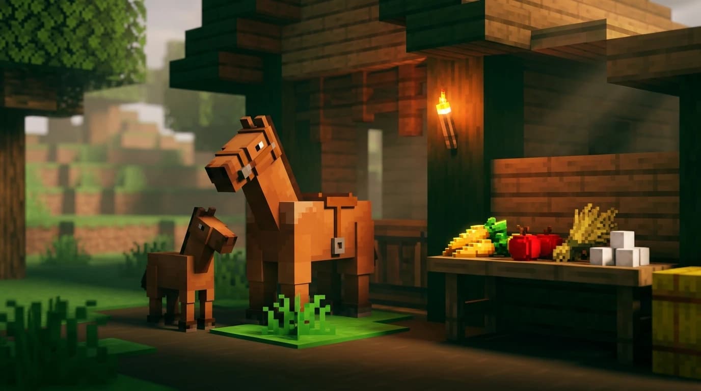 Was frisst ein Pferd in Minecraft? Kompletter Futter-Guide