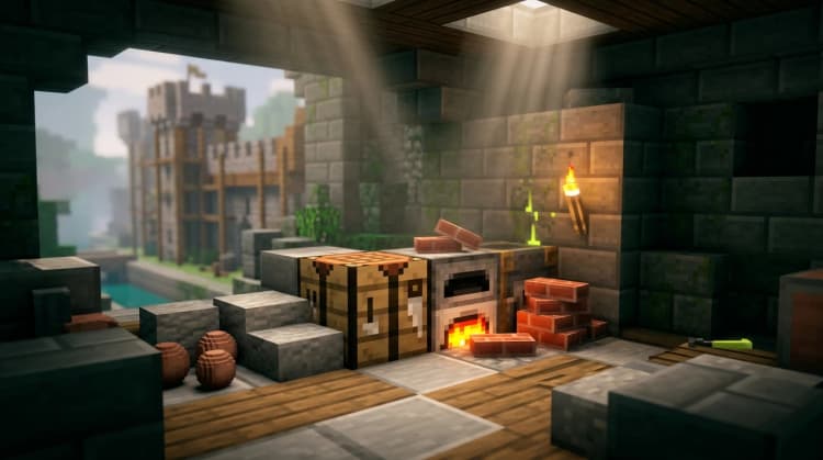 Ziegel in Minecraft herstellen und Steinvarianten anfertigen